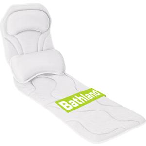 Full Body Bath Pillow for Tub - Extra Long & Thick Tub Pillow with Head, Back & Lumbar Support, 168 Non-Slip Suction Cups, Soft 5D Mesh Spa Cushion, Fits All Tubs-Gift for Soaking