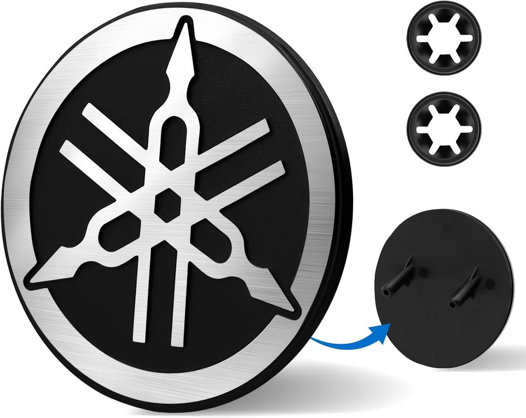 Logo Emblem Suitable for 2003-2009 Yamaha Gas& Electric Golf Carts, G22& G23 Models Front Logo Badge Cowl, OEM#: JU0-F4161-00-00, JU0-K7573-00-00