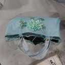 lace parasol umbrella Folding Anti-uv Sunshade Vintage Embroidered Sun Protection (Azure)