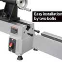 Extension Bed for Woodturning Lathe, Compatible with Harbor Freight Central Machinery 58358 10"X18" Wood lathe in grey color.