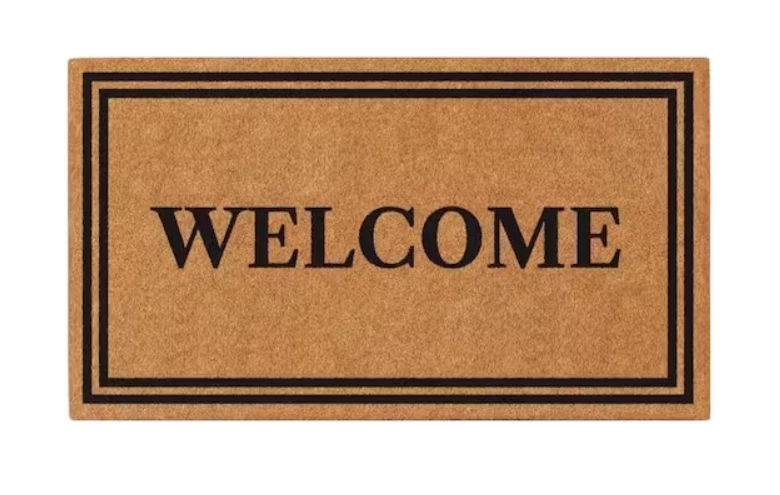 Welcome Coir 30 in. x 48 in. Indoor/Outdoor Non-Slip Entry Mud Mat, Brown