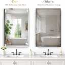 Frameless Bathroom Mirror, 18"x26" Beveled Bathroom Vanity Mirror