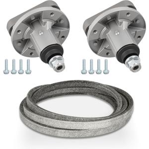 42 inch GY20050 Spindle Rebuild Kit for John Deere L100 L105 L108 L110 L111 L118, Includes 2 Spindles GY20785 285093 with 1 Belt GX20072 GY20570