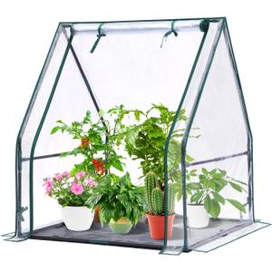 Mini Greenhouse for Indoor Outdoor: Ohuhu Portable Green House with Waterproof Pad for Small Plants Nursery Germination, 36"x36"x42" Light Duty Cover Tent Humidity Dome Seedling Accessory