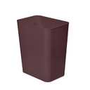 Plastic Trash Can Waste Basket Bin - 3.5 Gallon - for Office, Home, Bathroom, Kitchen, Dormitory - Brown