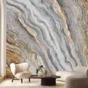 PYFFYP- Gold Marble Wallpaper Abstract wall murals for Living Room(Not Peel and Stick)