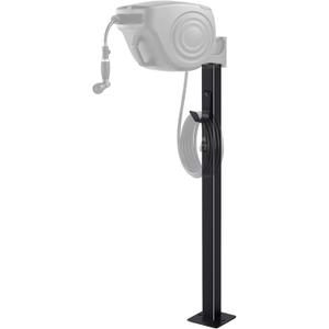33 Inch Retractable Hose Reel Mounting Post with Multi-functional Hook Heavy Duty Vertical Stand for Garden Outdoor