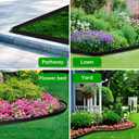 Landscape Edging Border No Dig - 20FT 2IN Tall Garden Edging Border with 20 Stakes, Plastic Garden Fence Lawn Edging Flexible for Landscaping, Flower Beds, Yard, Pathway with Connectors