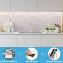 Art3d 102-Piece Peel and Stick Wall Tile for Kitchen Backsplash, Bathroom, Fireplace, 3in. x 6in. Stick on Subway Tile, Yellow Jasper
