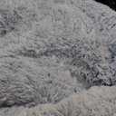 Bedfolks Calming Donut Dog Bed - 45 Inches Round, Plush for Extra Large Dogs, Anti-Anxiety, Washable & Non-Slip (Light Blue, Extra Large)