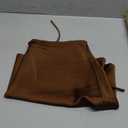 Women's Drawstring Satin Mini Skirt High Waisted Elegant Casual A-Line Flared Silk Short Skirts for Women (Brown) S