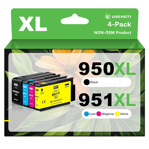 950XL 951XL Ink Cartridges Combo Pack Replacement for HP 950 951, Compatible with OfficeJet Pro 8600 8610 8620 8630 8640 8660 8100 8615 8625 251DW 276DW Printers (B,C,M,Y,4 XL Pack)
