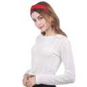 Funtopia Knotted Headbands for Women Girls, 9 Pcs Wide Plain Turban Headband Fashion Cross Knot Hair Bands with Solid Colors