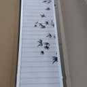 Roundhill Bamboo Print 4-Panel Framed Room Screen/Divider, white