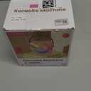 Mini Karaoke Machine, Portable Bluetooth Karaoke Speaker with 2 Wireless Microphones and Party Lights for Kids and Adults, Birthday Gifts for Girls Boys Family Home Party (Black 2 Mics)