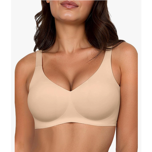 Gailife Smooth Wireless Jelly Bras for Women No Underwire Seamless Push Up Bra Full Coverage Soft Suppor Tshirt Bralettes size 44D