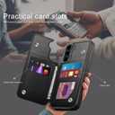 DJDUCK Designed for Samsung Galaxy S23 Plus Case Wallet with Card Holder, [Magnetic Clasp Cover] [RFID Blocking Leather Protection] Shockproof Women Men Cases for Samsung S23 Plus Black