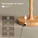 Dawnwake Table Lamp Cordless Bedside Desk Lamp,Rechargeable Battery Operated Lamps for Bedroom Night Stands,3 Colors Touch Dimmable Small Table Kitchen Lamps,4000mAh LED Wood Grain