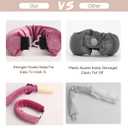 YOSHUYUKI Grande Heatless Curls Overnight Rods No Heat Hair Curlers to Sleep Jumbo Foam Large Hair Rollers for Long Short Hair Heatless Curling Rod Set with Satin Wrap for Sleeping Violet