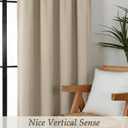 Gwine Blackout Curtains for Bedroom 54 Inches Long - Thermal Insulated Noise Reducing Window Curtain Panels, Room Darkening Curtain Drapes for Living Room, 2 Panels, Each W40 x L54, Biscotti Beige