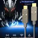 Soonsoonic Fiber Optic HDMI Cable 75ft,18Gbps 4K@60Hz(4:4:4) Unidirectional Active 2.0 Cord,Support HDR10 ARC HDCP 2.2 3D CEC Atmos DTS:X, Ultra high Speed Flexible and Slim22.5m