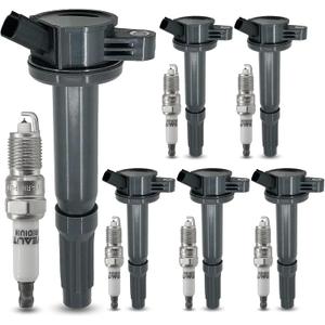 UF486 Ignition Coil Pack and Iridium Spark Plugs Sp433 Set of 6 Compatible with Ford Fusion 2006-2012,Escape 2008-2012&Mercury Milan 2006-2011,Mariner 2009-2011&Mazda Tribute&Lincoln Zephyr 3.0L V6