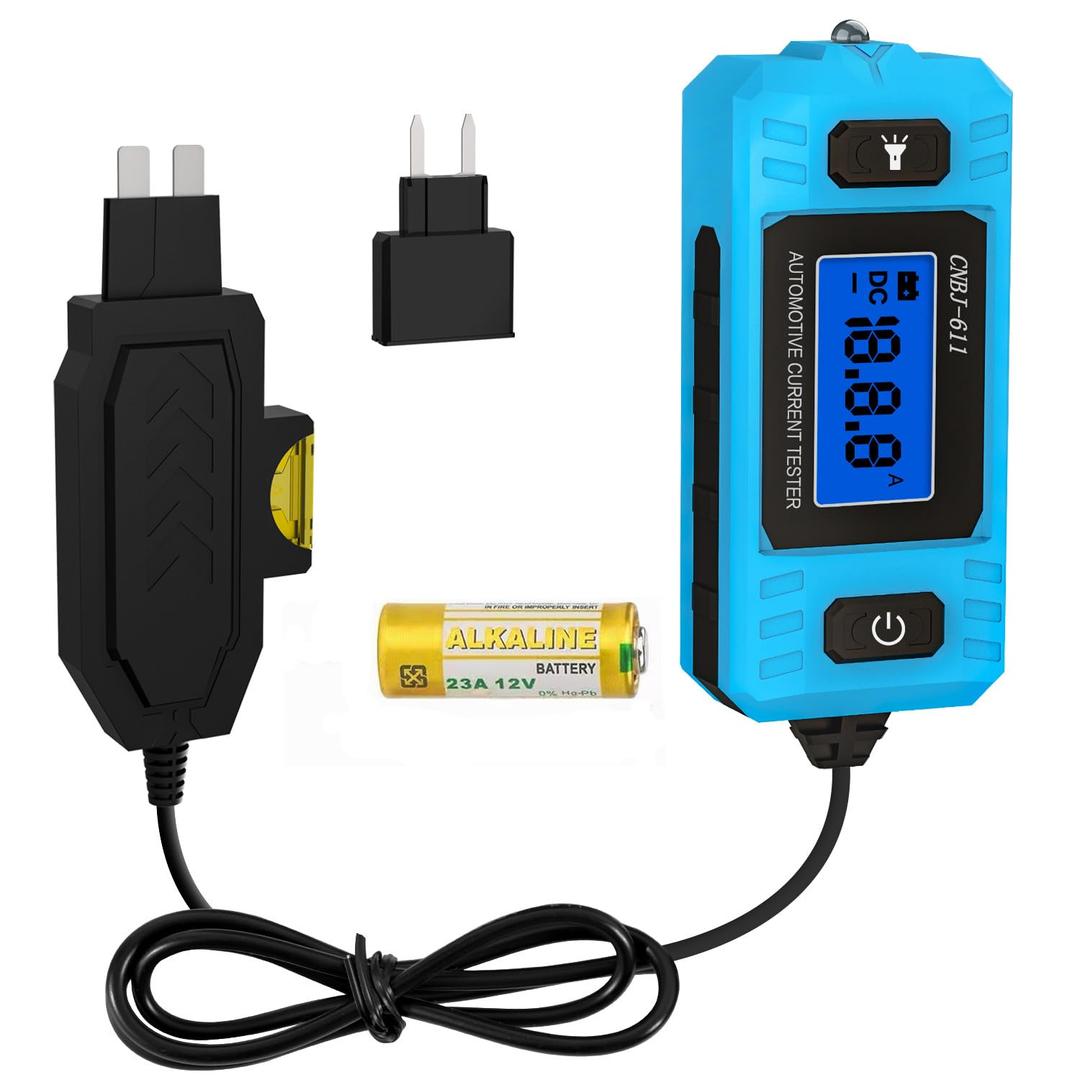 Car Circuit Tester Fuse Tester Automotive Current Tester Blade Fuse Max 48V, Circuit Measure AmpFuse Buddy, Automotive Blade Checker Fuses Box Current Test (B1)