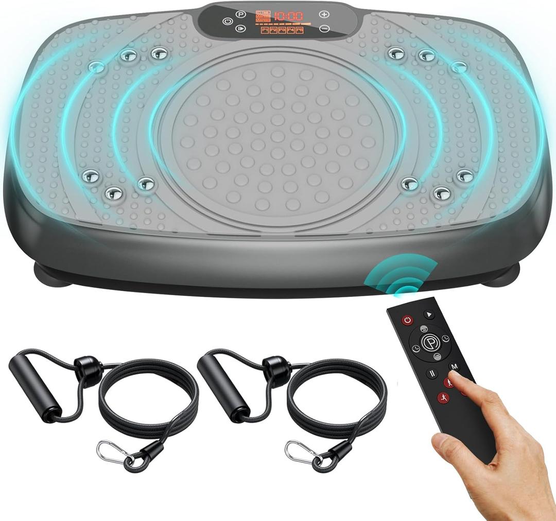 Vibration Plate Exercise Machine: TISSCARE Weight Loss and Lymphatic Drainage Vibrating Plates, Whole Body Workout Sculpting Platform for Home Fitness Fat Burner for Women Men