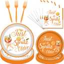 Spritz Birthday Party Decorations - 96 Pcs Just a Spritz Older Theme Plates Napkins and Forks, Orange Lemon Spritz Cocktail Birthday Party Celebration Tableware Set Supplies Serves 24