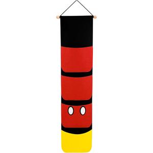Fish Extender Hanger for Disney Cruise Line - 8 Inch Width, 4 Pockets, Fitted DCL Door Wall Area, HTV Friendly, Easily Customize, 2025 FE for Gift Exchanges and Pixie Dust (Red/ Black)