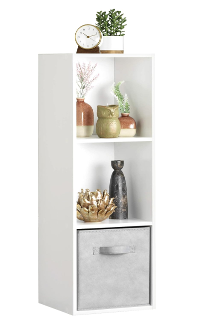 Whitmor 3 Cube Bookcase Stackable MDF Storage Organizer 11 Inch
Stackable MDF design, 3 open-front cube, 30 lb capacity per cube, easy assembly, white finish.