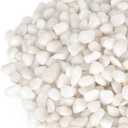 GASPRO 10 lbs White Pebbles for Plants, Vases, and Landscaping in Garden - Highly Polished 3/8" Small Rocks for Indoor and Outdoor Decor