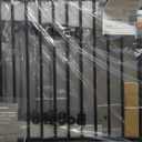 Babelio 31.5-55" No Bottom Bar Baby Gate Extra Wide, 2-in-1 Auto Close Dog Gate for The House, Stairs and Doorways, with Large Walk Thru Door, Black