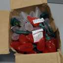 Brizled Red & White Christmas Lights, 33ft 50 LED Faceted C9 String Lights Outdoor, Linkable Christmas Tree Light, UL Certified Indoor Xmas Light Waterproof for House Roof Xmas Valentine's Day Party