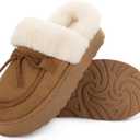 RockDove Women's Microsuede Moc Toe Platform Memory Foam Slipper with Indoor/Outdoor sole (8)