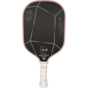 Six Zero Quartz Pickleball Paddle - Affordable, Premium Construction, Raw Carbon, 15mm