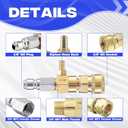 JOEJET Downstream Injector for Pressure Washer, Fixed Chemical Injector Kit with 3/8 Inch Quick Connect, 10 Ft Siphon Hose, 2-3 GPM
