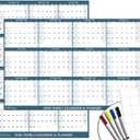 32" x 48" 2026 Wall Calendar, Large Rolled Wet & Dry Erase Wall Calendar 12 Month, Yearly Laminated Wall Calendars, Reversible Annual Planner, Horizontal/Vertical, with Julian Dates