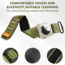 Nylon Apple Watch Bands For Men Para Apple Watch 42mm 44mm 45mm 46mm 49mm,Series11/10/9/8/7/6/5/4/3/2/1/Ultra2/3,Sport Loop Band Comfortable Braided Stretchy,Velcro Tactical Braided Generation Mens (Upgraded green)