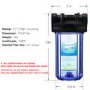 Geekpure Whole House Big Water Filter Housing, 4.5"x10",1" NPT Plastic Port