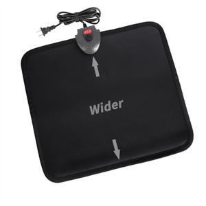 Heated Floor Mat Under Desk for Foot Warmer - Wider 110V Adjustable Temperature Electric Heating Pad - Carbon Crystal & Energy Saving Feet Warmers for Office,Home (Black)