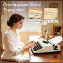 Manual Typewriter with Ribbon, Mechanical Retro Portable Typing Machine | Type Writer for Office & Home Vintage Decor, Classic Old Fashioned Typewriter for Writers, Notes, Letters & Creative Writing