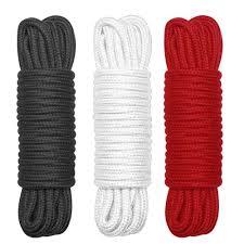 FANGYUAN 180 ft 1/4 inch (7mm) Nylon Poly Rope Cord Flag Pole Polypropylene Clothes Line Camping Utility Good for Tie Pull Swing Climb Knot (BlackWhiteRed (30M))