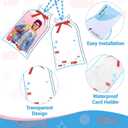 2 x Geyoga 4-Pack K-pop Theme Photo Holder Keychain Cute Acrylic Goldfish Card Stand for Small Photos Round Desk Display Home Office Party Gift