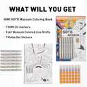 HIMI CC Marker Set, GOTO Museum Gift Box Dual Tip Quick Drying Markers, Clean Smelling Alcohol Marker,Hard and Soft Nib for Youth Adults Coloring Illustration, Great Value Pack (Purple)