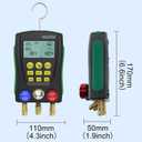 PLAYOCCAR Refrigeration Digital Manifold HVAC Gauge Kit, Vacuum Pressure Temperature Dignostic Tester Set for Testing Maintaining Air-Conditioner & Refrigerator