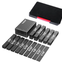 Setup Blocks Woodworking, 14PCS Metric Setup Blocks, Height Gauge Set Router Table Set, Aluminum Alloy High-precision Flat Cushion Measuring Lathe Tool,for Router and Table Saw(BLACK)