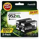 952XL Ink Cartridge Black Compatible for HP 952XL Ink Cartridges Combo Pack Work with HP OfficeJet Pro 8710 7740 8210 8715 8720 8702 8725 Printer (2 Black, 952XL Ink)