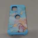 BQQFG for iPhone 12 Pro Case,Three Layer Heavy Duty Shockproof Hybrid Hard Plastic Bumper Soft Silicone Rubber Drop Protective Cover Case for iPhone 12 Pro 6.1",Blue