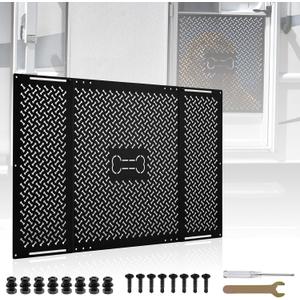 Kohree RV Screen Door Protector: Bone Pattern Design RV Entry Screen Defender Door Grille for Dogs - 20'' Height & Adjustable Camper Screen Door Protector Width from 18.2" to 31.8"